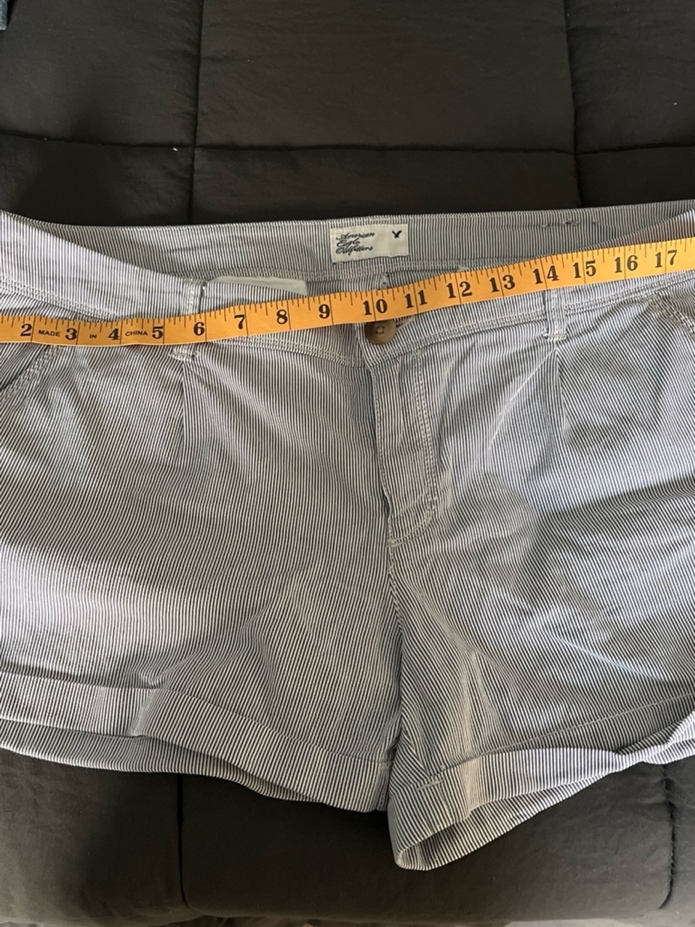 American Eagle Outfitters Blue and White Striped Shorts
